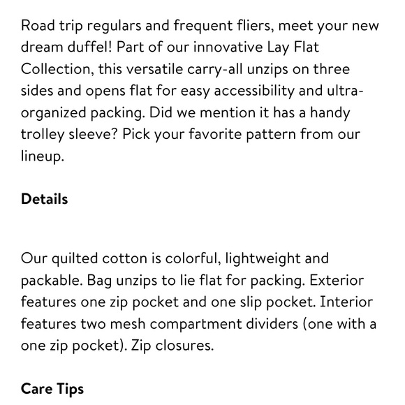 ❗️HOLIDAY SALE - FIRM❗️ NWT vera bradley lay flat travel duffel french paisley - Picture 7 of 13